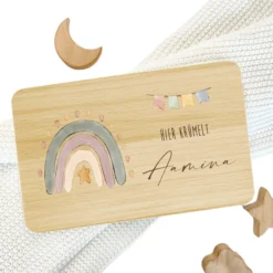 Frühstücksbrett personalisiertes Babygeschenk Geburt Taufe Baby Taufgeschenk Schneidebrett mit Namen| Große Motivauswahl