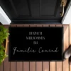 Fußmatte Personalisiert Namen Fussmatte Schmutzfangmatte Fußmatte Name Schwarz Weiß Teppich Geschenk Hochzeit Familie