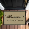 Fußmatte Willkommen Personalisierte Fußmatte mit Familiennamen Türmatte Schmutzfangmatte Geschenk Zuhause Familie