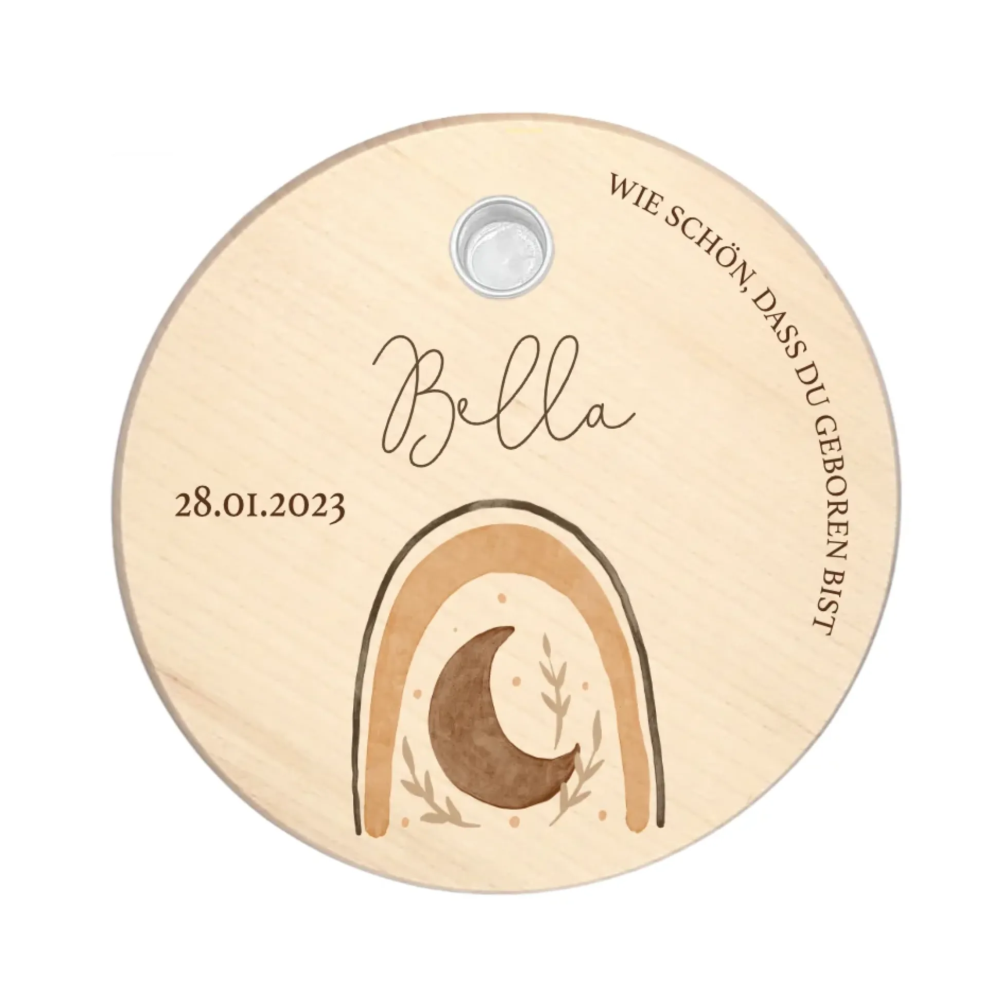 Geburtstagsteller "Tipi" für Kinder | Personalisierter Kerzenteller aus Holz für Mädchen und Jungen + Kerze | Geschenkidee zur Geburt, Taufe, Kindergeburtstag | weitere Motive zur Auswahl