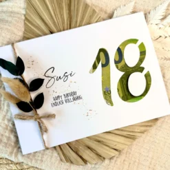 Geldgeschenk Karte zum 18. Geburtstag I persönliche Glückwunschkarte I Personalisiertes Geburtstagsgeschenk I Geld verschenken
