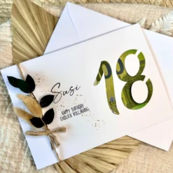 Geldgeschenk Karte zum 18. Geburtstag I persönliche Glückwunschkarte I Personalisiertes Geburtstagsgeschenk I Geld verschenken