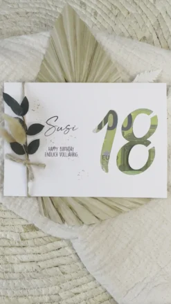 Geldgeschenk Karte zum 18. Geburtstag I persönliche Glückwunschkarte I Personalisiertes Geburtstagsgeschenk I Geld verschenken