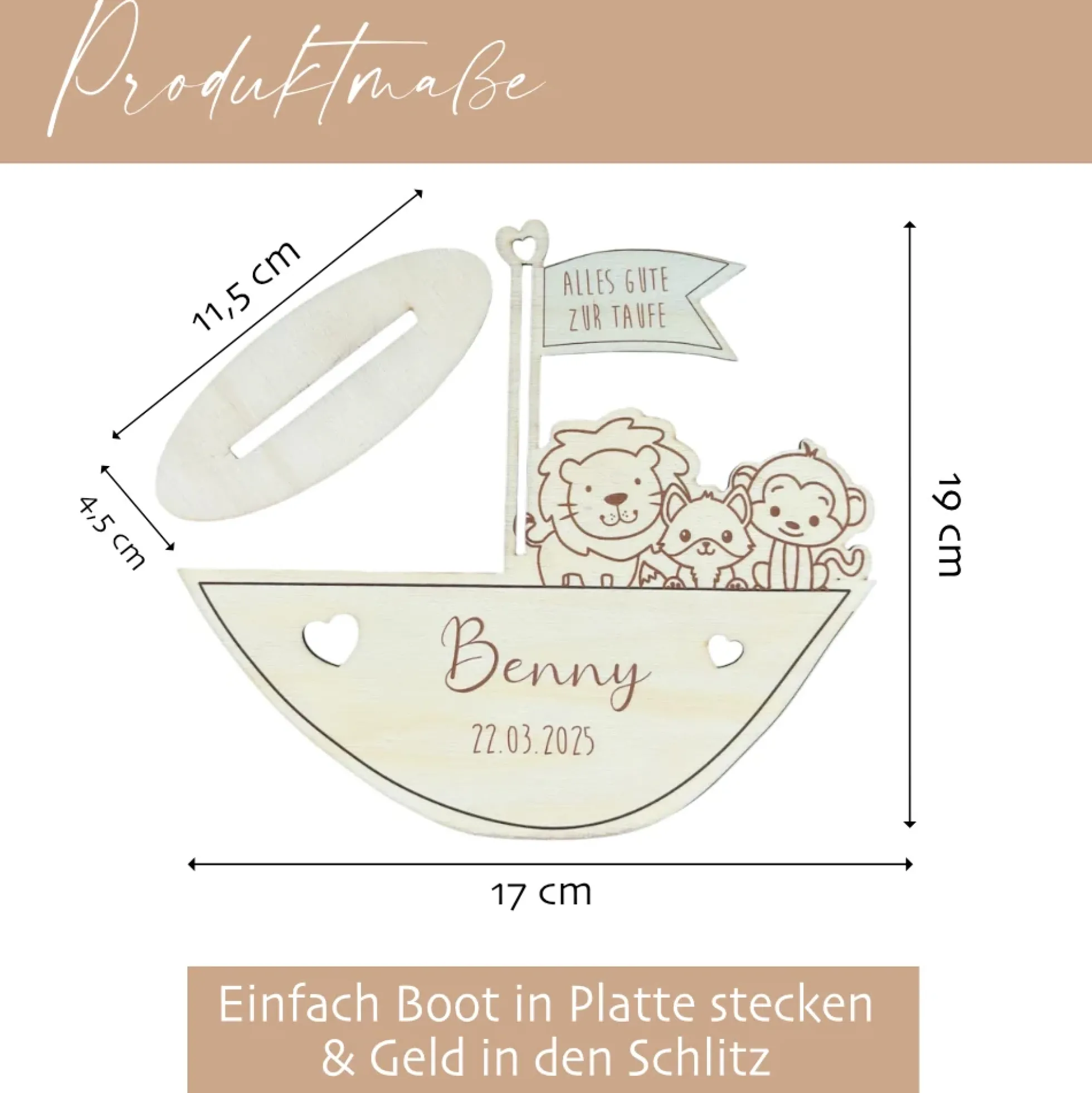 Geldgeschenk mit Namen zur Geburt, Taufe Geschenk Geburtstag Kommunion Konfirmation Firmung