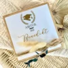 Geldgeschenk zum Abitur, personalisiertes Abi Geschenk mit Karte, Glückwunsch Spruch und Jutebeutel in Geschenkbox als Geschenkidee für Abiturienten