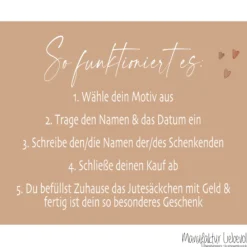 Geschenkbox zur Einschulung – personalisierte Holzbox mit Trockenblumen & Geldsäckchen