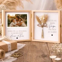 Geschenk Mama Papa personalisiert | Muttertagsgeschenk & Vatertagsgeschenk | Geburtstagsgeschenk Eltern | Fotogeschenk Holzbox