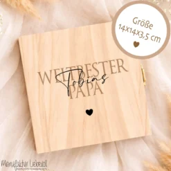 Geschenk Mama Papa personalisiert | Muttertagsgeschenk & Vatertagsgeschenk | Geburtstagsgeschenk Eltern | Fotogeschenk Holzbox