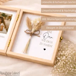 Geschenk Oma Opa personalisiert | Geschenk Uroma Uropa | Geburtstagsgeschenk Großeltern | Fotogeschenk Holzbox I Geschenk Enkelkinder Namen