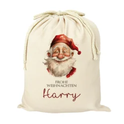Geschenksack Namen Nikolaussack "Weihnachtsmann" Kinder Erwachsene Weihnachtsmannsack