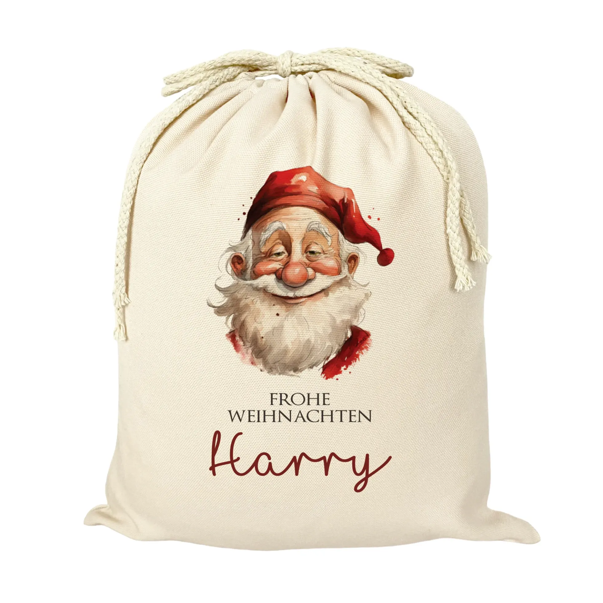 Geschenksack Namen Nikolaussack "Weihnachtsmann" Kinder Erwachsene Weihnachtsmannsack