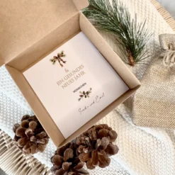 Geschenkschachtel Frohe Weihnachten I Geschenk Box Monogramm mit Namen Personalisiert I Weihnachtsgeschenk Karte I 3 Varianten