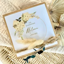 Geschenkschachtel mit Karte Jugendweihegeschenk, Konfirmaion Geschenk, Kommunion Karte mit Namen, Geldgeschenk Box inkl. Jutebeutel I Manufaktur Liebevoll