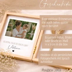 Geschenk Tante Onkel personalisiert | Geburtstagsgeschenk Tante Weihnachten | Nichte Neffe Geschenk Holzbox mit Namen I Onkel Geschenk