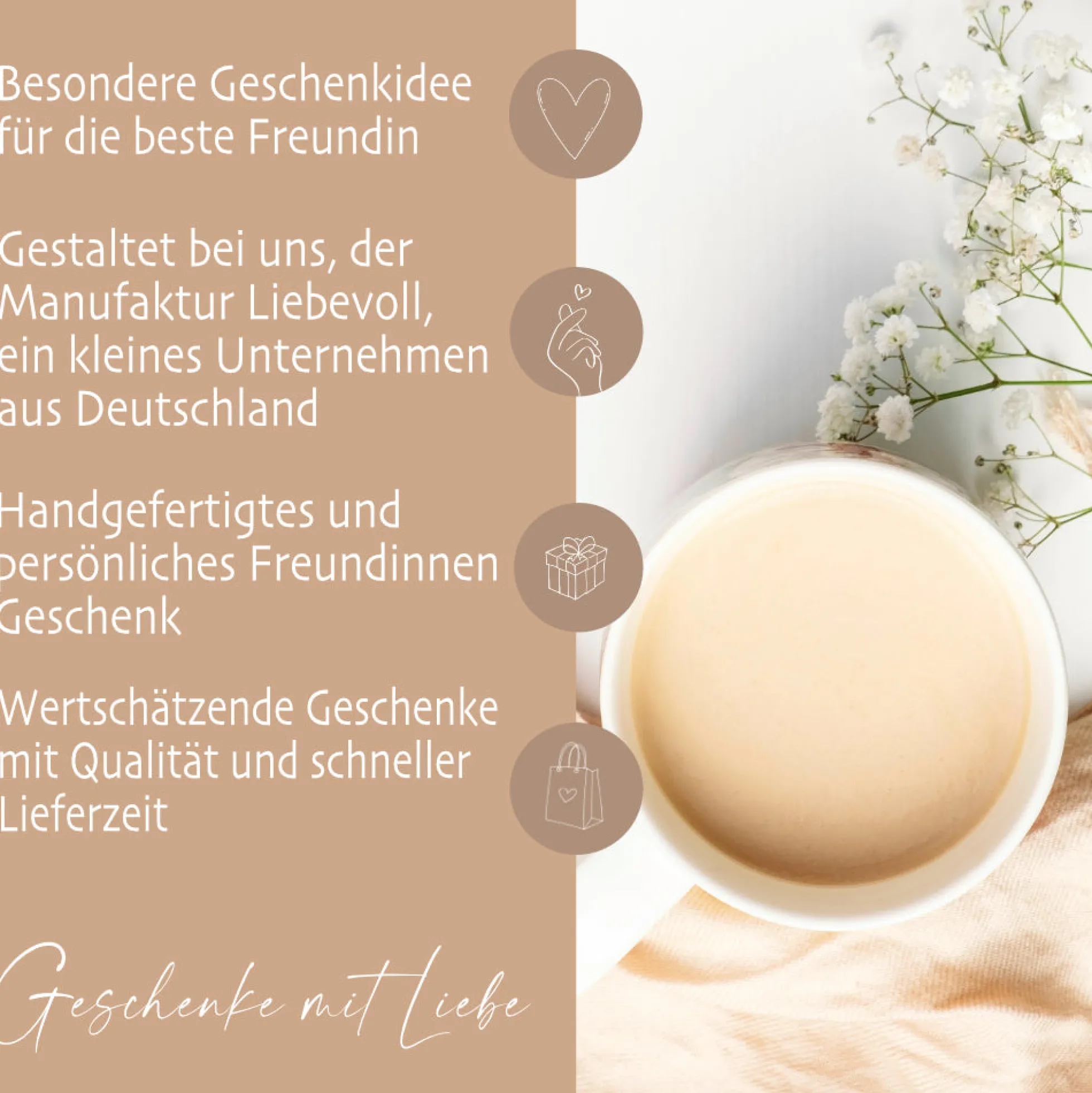 Geschenk Tasse für die Busenfreundin | Keramiktasse mit Spruch und Namen für die beste Freundin