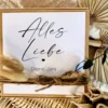 Geschenkverpackung "Alles Liebe" mit personalisierten Wunschtext, Geldgeschenk: Geburtstag, Hochzeit, Ruhestand, Abschied