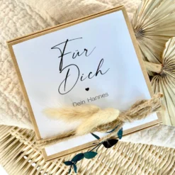 Geschenkverpackung "Für Dich" mit personalisierten Wunschtext, Geldgeschenk: Geburtstag, Ruhestand, Abschied, Dankeschön