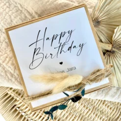 Geschenkverpackung "Happy Birthday" mit personalisierten Wunschtext, Geldgeschenk: Geburtstag, Geburtstagsgeschenk