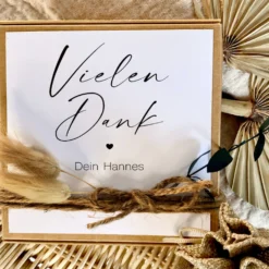 Geschenkverpackung "Vielen Dank" mit personalisierten Wunschtext, Geldgeschenk: Dankeschön, Danke sagen