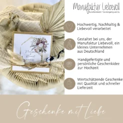 Geschenkverpackung zur Hochzeit, Individuelles personalisiertes Geldgeschenk inkl. Jutebeutel