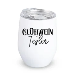 Glühweinbecher Edelstahl mit Deckel – Thermobecher Weihnachten | 350ml, 5 Motive