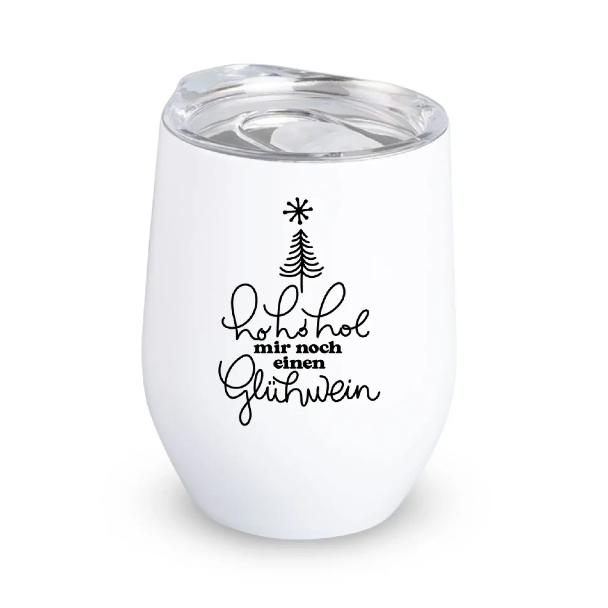 Glühweinbecher Edelstahl mit Deckel – Thermobecher Weihnachten | 350ml, 5 Motive