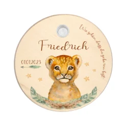 Hase mit Herz Geburtstagsteller für Kinder | Personalisierter Kerzenteller aus Holz für Mädchen und Jungen + Kerze | Geschenkidee zur Geburt, Taufe, Kindergeburtstag | weitere Motive zur Auswahl