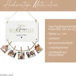 Herzensmensch Wunschtext Personalisiertes Fotogeschenk mit Namen für Frauen & Männer Geburtstag Geburtstagsgeschenk
