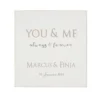 Holzbild "You & Me always & forever" Wandbild aus Holz mit den Namen des Paares | Besonderes Geschenk für Verliebte