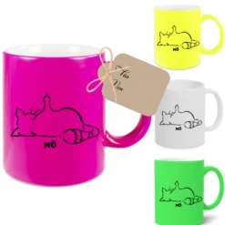 Katzentasse mit Spruch Nö | 4 Tassenfarben zur Auswahl