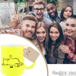 Katzentasse mit Spruch Nö | 4 Tassenfarben zur Auswahl