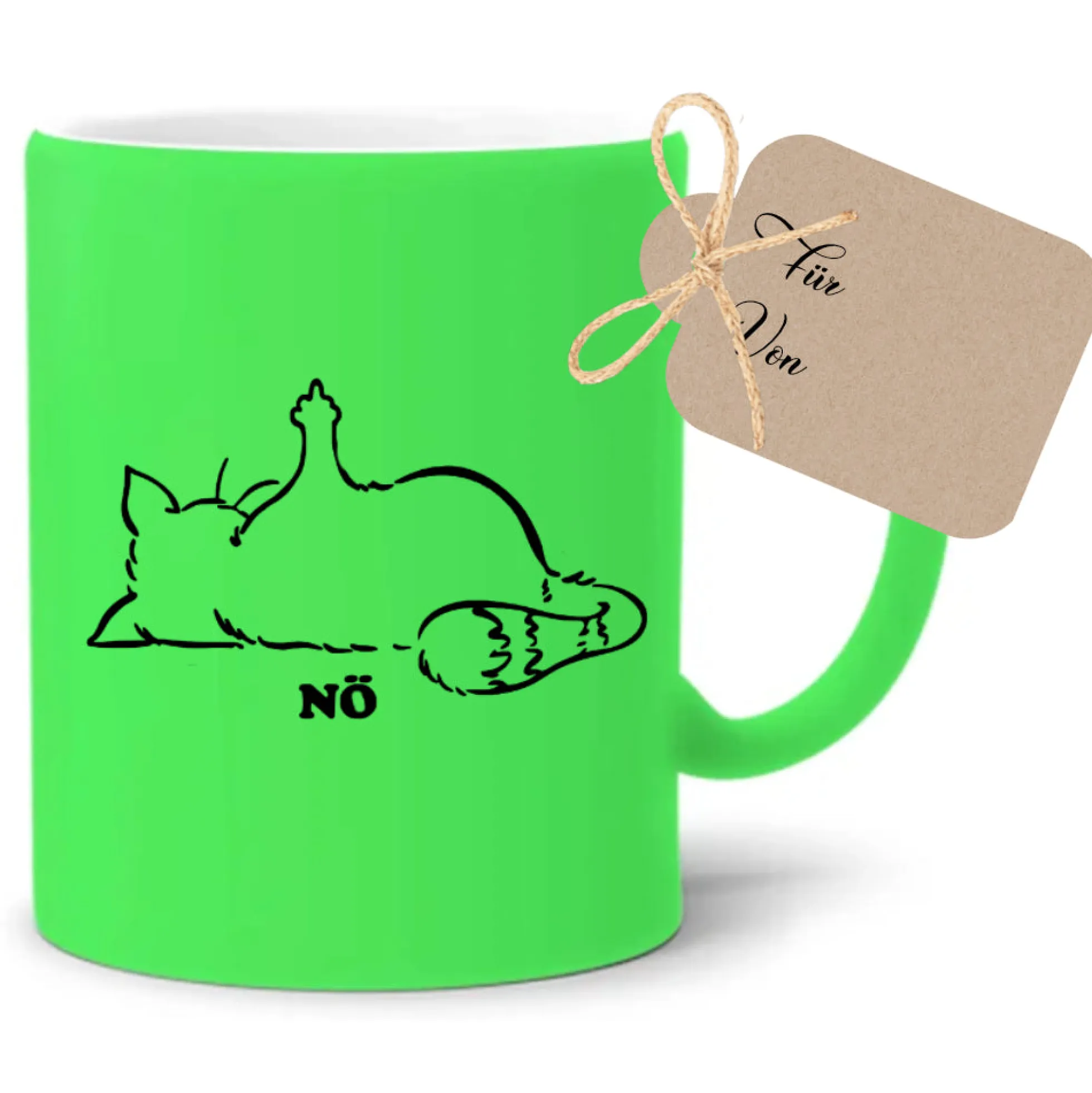 Katzentasse mit Spruch Nö | 4 Tassenfarben zur Auswahl