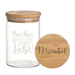 Keksglas mit Gravur, Personalisiertes Geschenk im Glas, Vorratsglas mit dem Namen