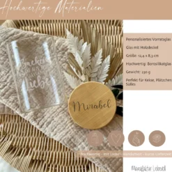Keksglas mit Gravur, Personalisiertes Geschenk im Glas, Vorratsglas mit dem Namen