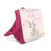 Kinderrucksack Häschen | Personalisierter rosa Kindergartenrucksack für Mädchen | Nachhaltiges Geschenk für Kindergartenkinder von 2-6 Jahre