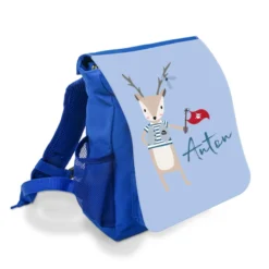 Kinderrucksack "Pirat" in Blau mit dem Namen des Kindes | Individueller Rucksack liebevoll personalisiert | Tolles Geschenk für Kinder im Alter von 2-5 Jahre