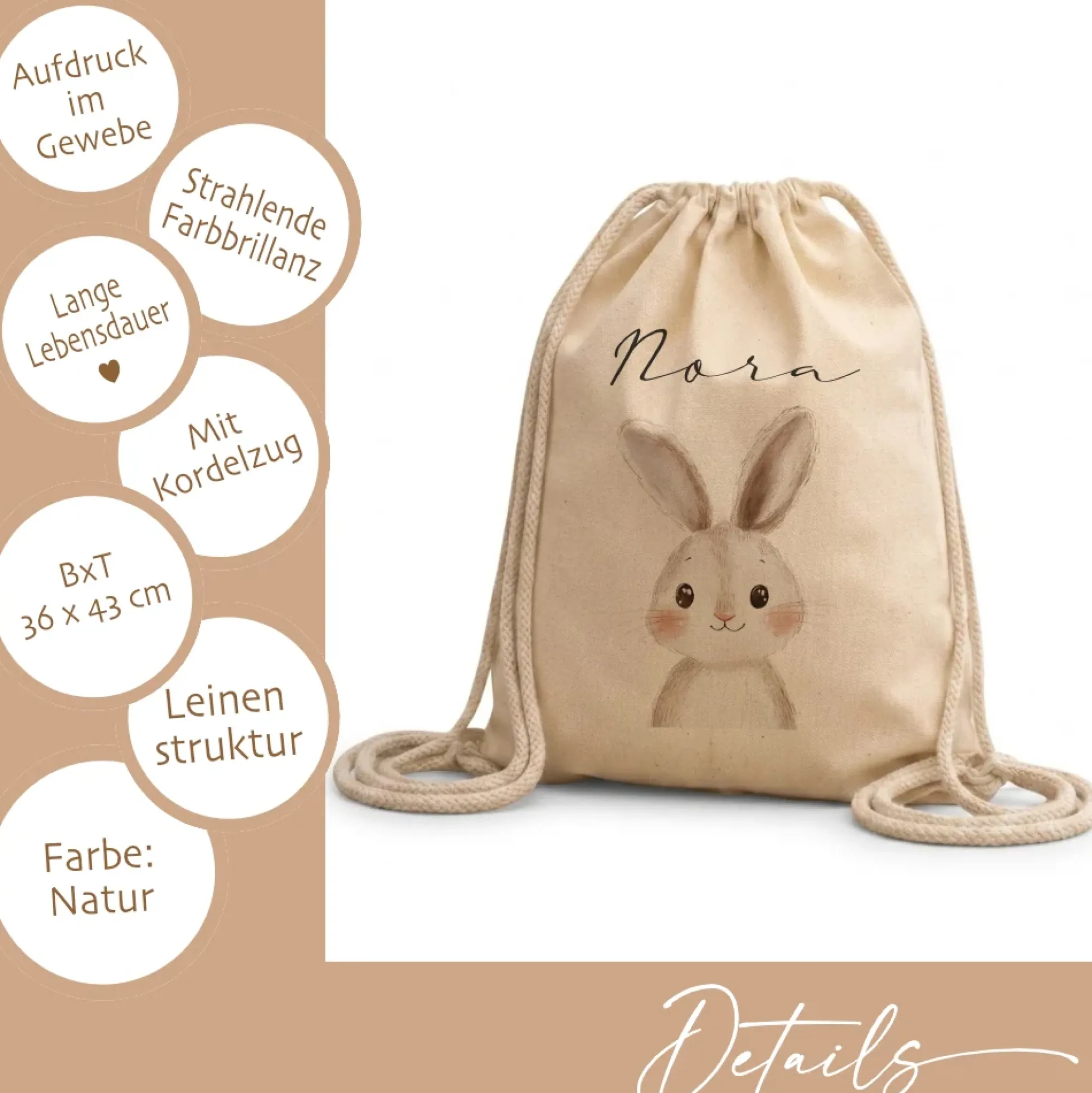Kinder-Rucksack & Turnbeutel im Boho-Stil – Personalisiert für Kindergarten & Kita, Kinderbeutel