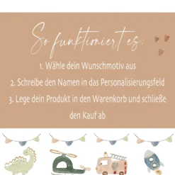 Kinderspardose mit Namen – Personalisierte Spardose aus Keramik mit Bambusdeckel