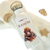 Kinder Trinkflasche "Affe" personalisiert für Jungen / Teenager mit Namen | Edelstahl Thermosflasche Schimpanse mit Bambusdeckel | Kita Schule 500ml