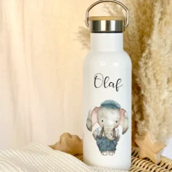 Kinder Trinkflasche „retro Elefant