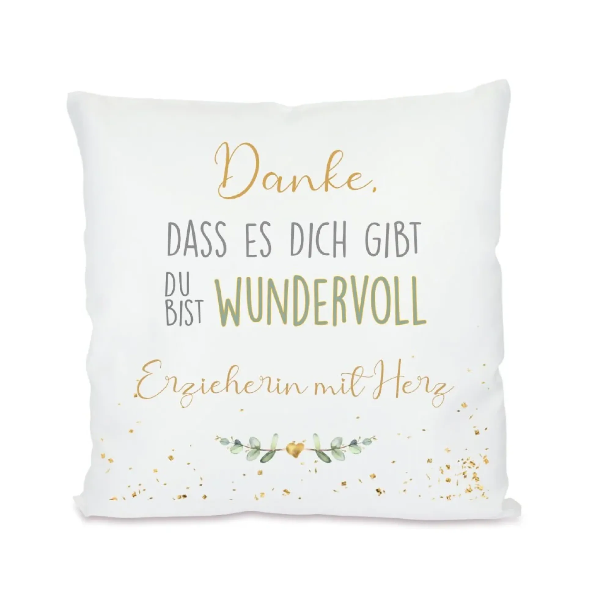Kissen "Danke, dass es dich gibt." | Wertschätzendes Geschenk für Frauen | Besonderes Kissengeschenk für Sie | 8 Motivvarianten zur Auswahl