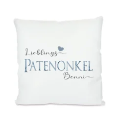 Kissen für den Patenonkel | Personalisiertes Geschenk mit Namen | 3 Produktvarianten zur Auswahl