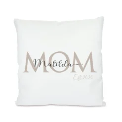 Kissen für die Mama | Personalisiertes Geschenk mit Namen des Kindes | Besondere Geschenkidee für Mütter | 4 Motivvarianten zur Auswahl