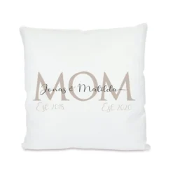 Kissen für die Mama | Personalisiertes Geschenk mit Namen des Kindes | Besondere Geschenkidee für Mütter | 4 Motivvarianten zur Auswahl