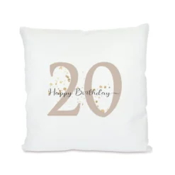 Kissen "Happy Birthday" zum Geburtstag | Originelles Geburtstagsgeschenk | Motivvarianten mit den Zahlen: 18, 20, 30, 40, 50, 60 und 70