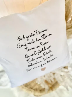 Kissen mit Spruch 