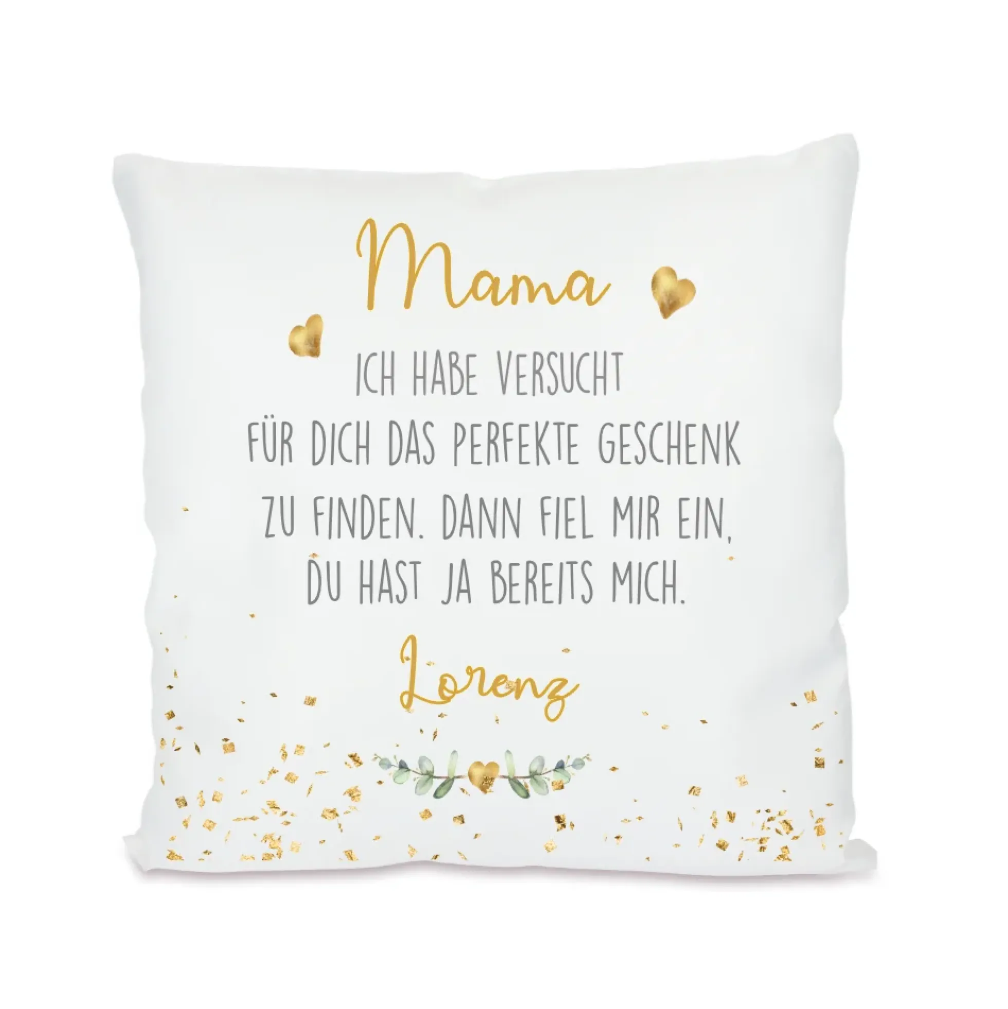 Kissen mit Spruch "Papa, wir haben versucht..." | Personalisiertes Geschenk für Väter mit Namen | 4 Motivvarianten zur Auswahl