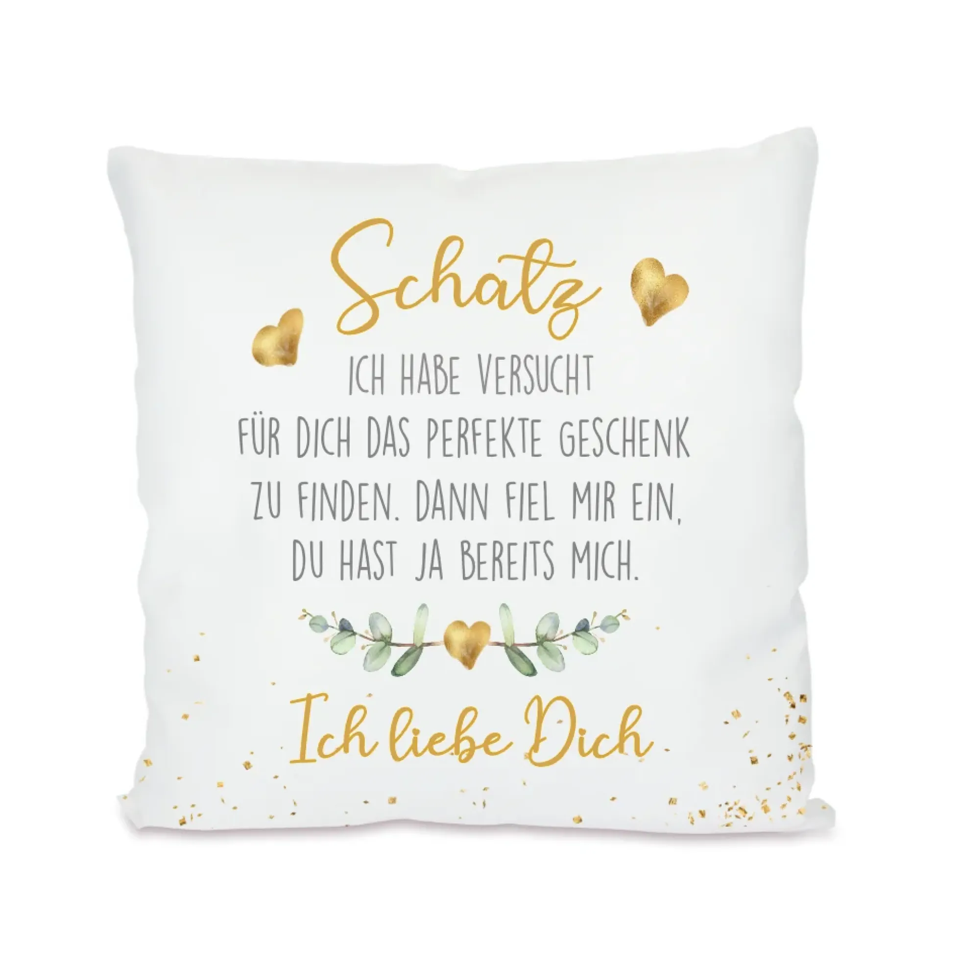 Kissen mit Spruch "Schatz, ich habe versucht..." | Ich liebe Dich Kissen | Originelles Geschenk für Verliebte und Paare