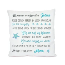 Kissen mit tollen Wünschen | Personalisiertes Geschenk u. persönliche Geschenkidee für Jungen, Mädchen u. Teenager | Perfektes Geschenk zur Prüfung, Jugendweihe uvm. | 4 Varianten zur Auswahl