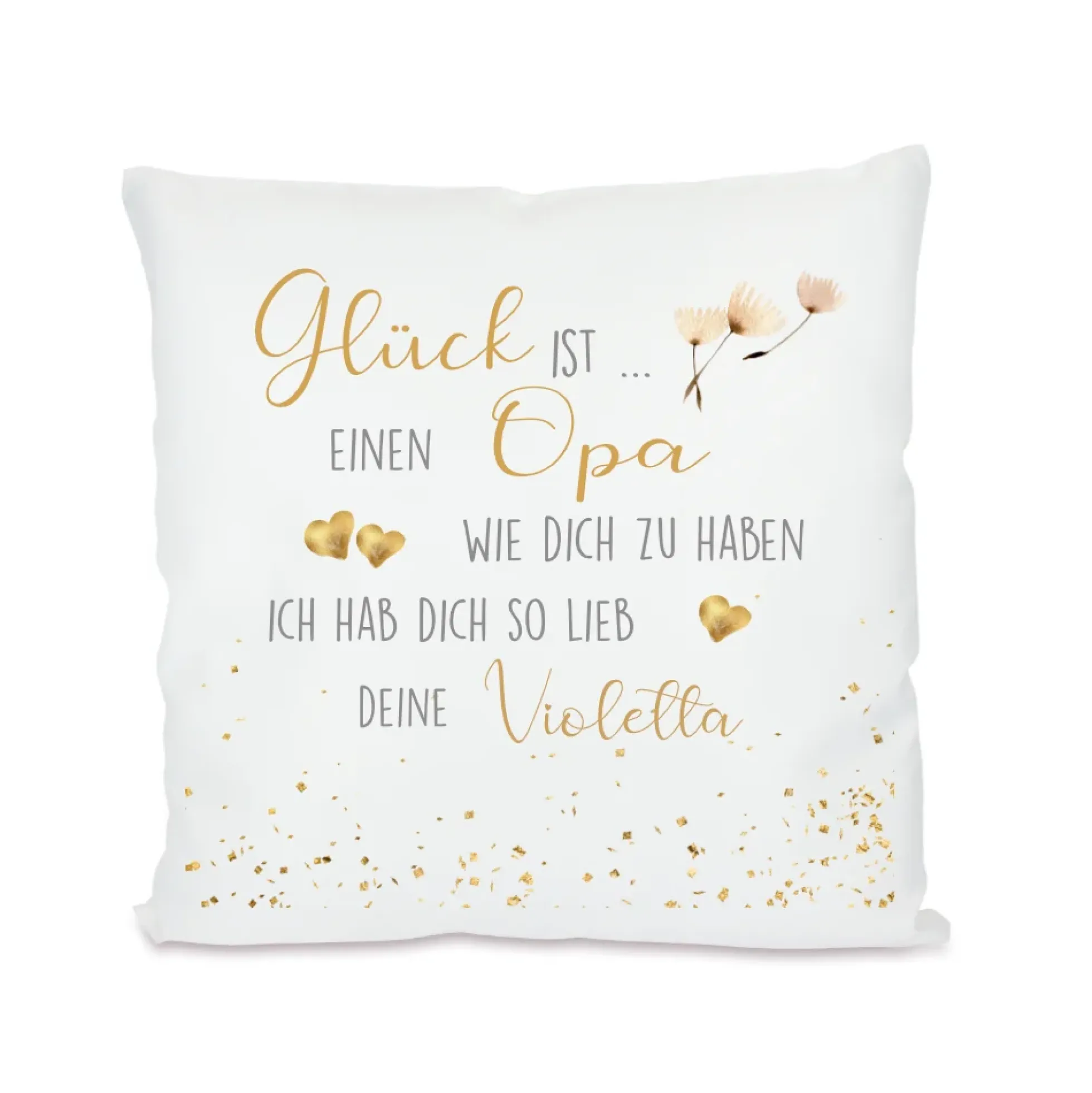 Kissen personalisiert "Glück ist eine Tochter wie dich zu haben" | Persönliches Geschenk für die Tochter | 7 Motivvarianten zur Auswahl
